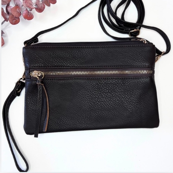 Cross body Bag Shoulder Purse Clutch Wristlet Top zipper handbag - Picture 7 of 11